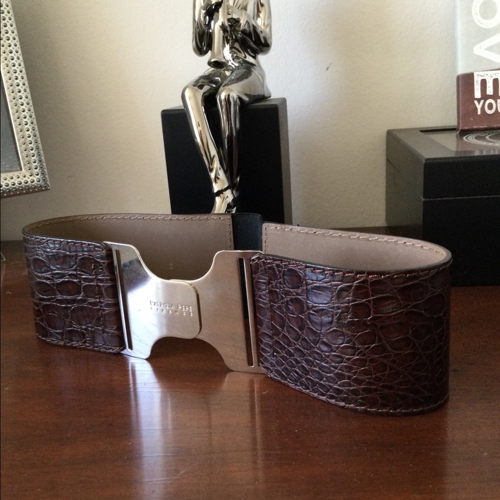 Patrizia Pepe croc leather belt